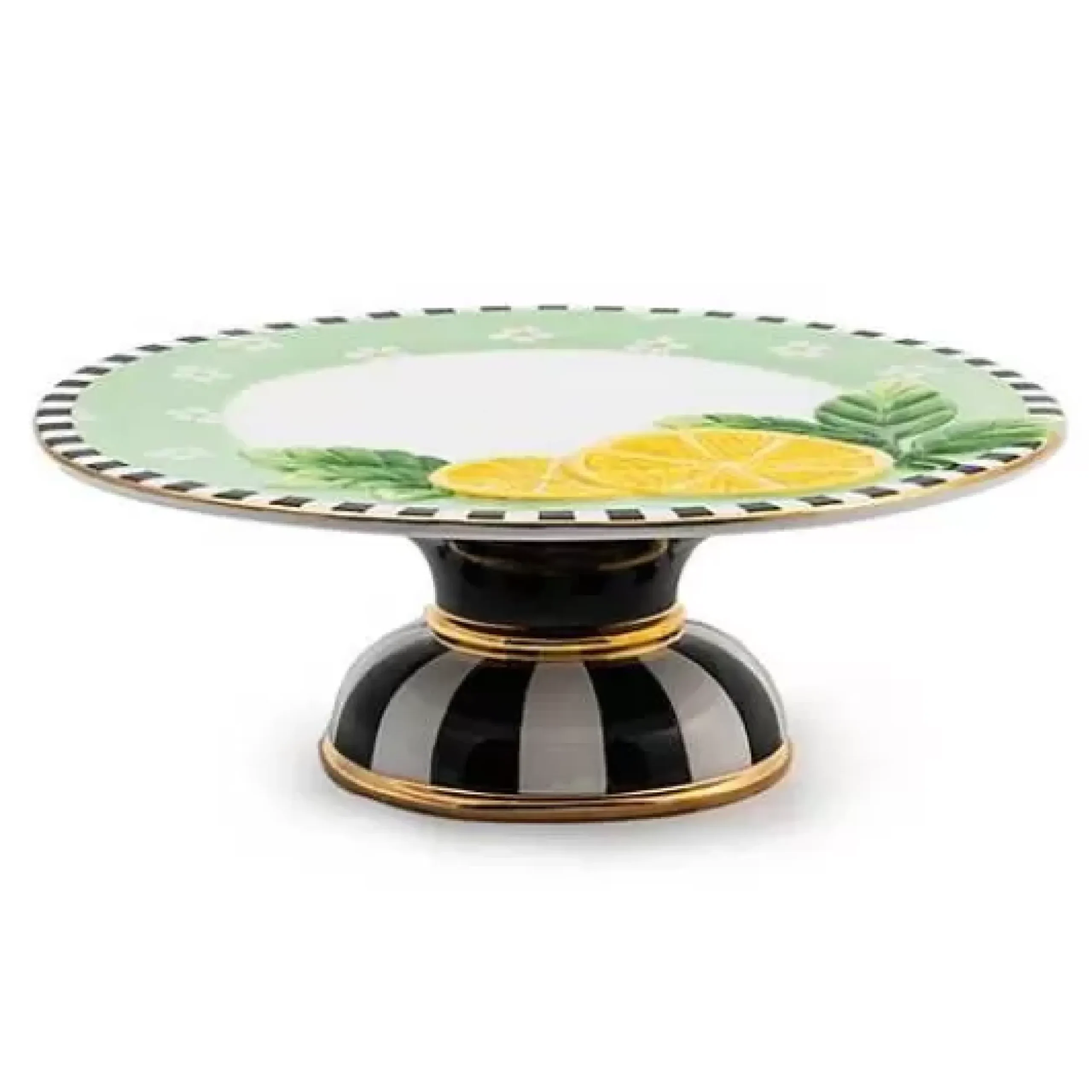 MacKenzie-Childs Lemon Large Pedestal Platter< Serveware