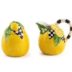 MacKenzie-Childs Lemon Sugar Creamer Set< Spring|The Coffee Shop