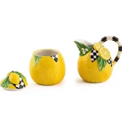 MacKenzie-Childs Lemon Sugar  Creamer Set< Spring|The Coffee Shop