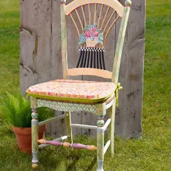 MacKenzie-Childs Light Flower Basket Side Chair< Dining Room & Kitchen