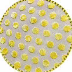 MacKenzie-Childs Macro Dot Chartreuse Rug - 6' Round< Rugs