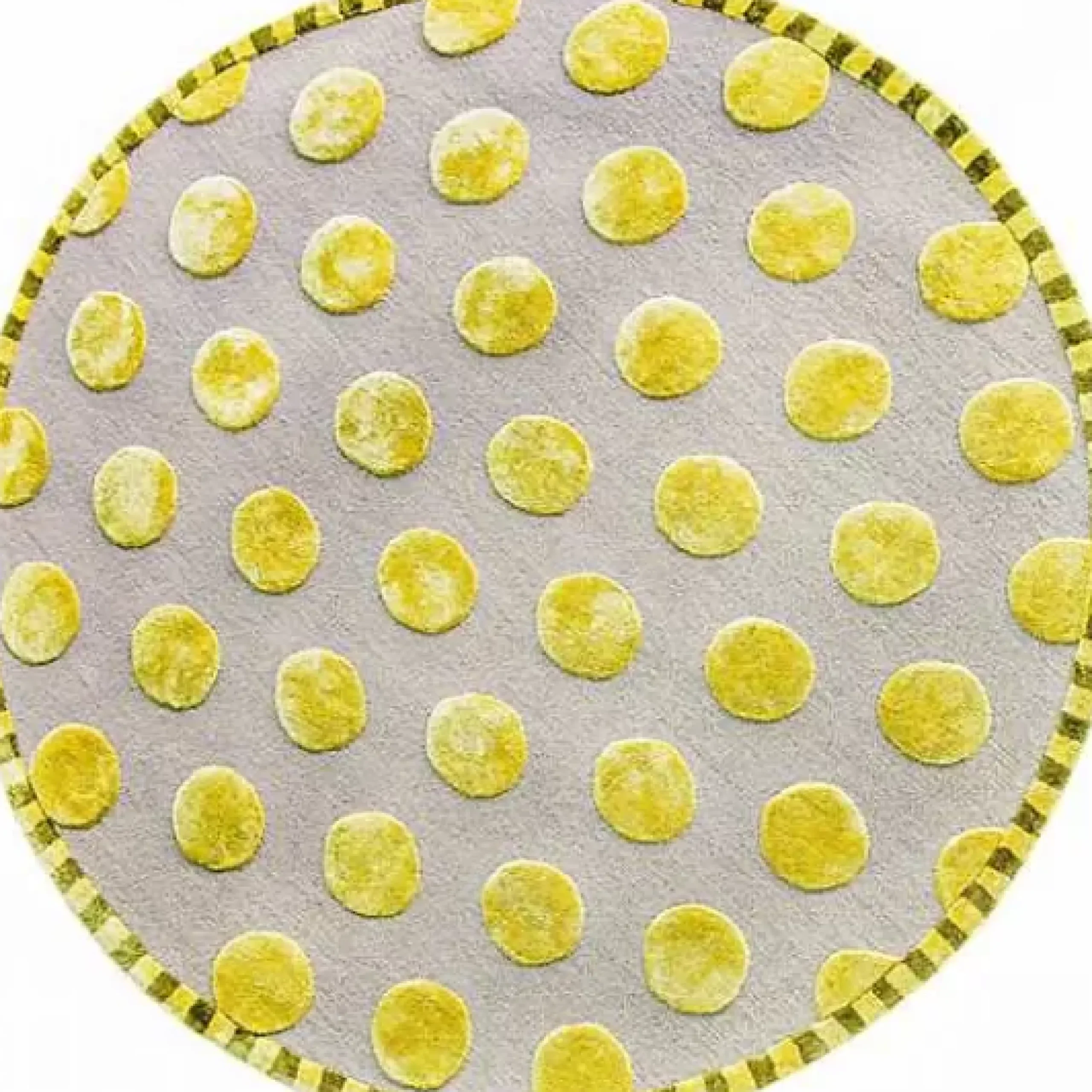MacKenzie-Childs Macro Dot Chartreuse Rug - 6' Round< Rugs