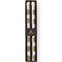 MacKenzie-Childs Macrodot Grey Dinner Candles, Set of 2< Candles & Fragrances|Table Accessories