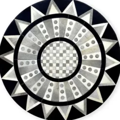 MacKenzie-Childs Madison Hair on Hide 6' Round Rug< Rugs