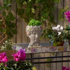 MacKenzie-Childs Maia Small Bust Planter< Spring|Greenery & Florals