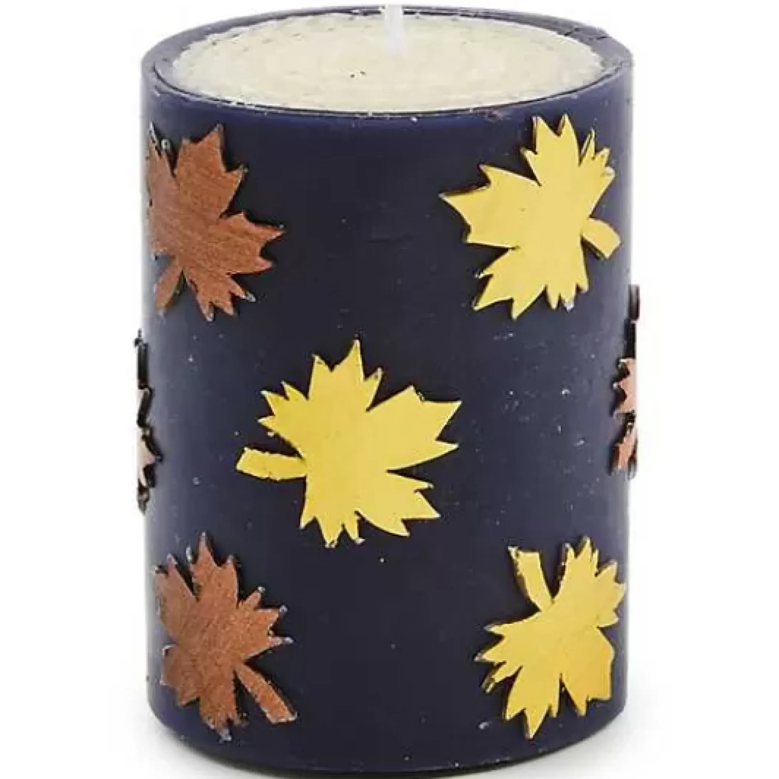 MacKenzie-Childs Maple Leaf Navy 4 Pillar Candle< The Fall Shop|Candles & Fragrances