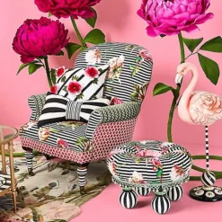 MacKenzie-Childs Marquee Bow Throw Pillow< Pillows, Throws, & Cushions