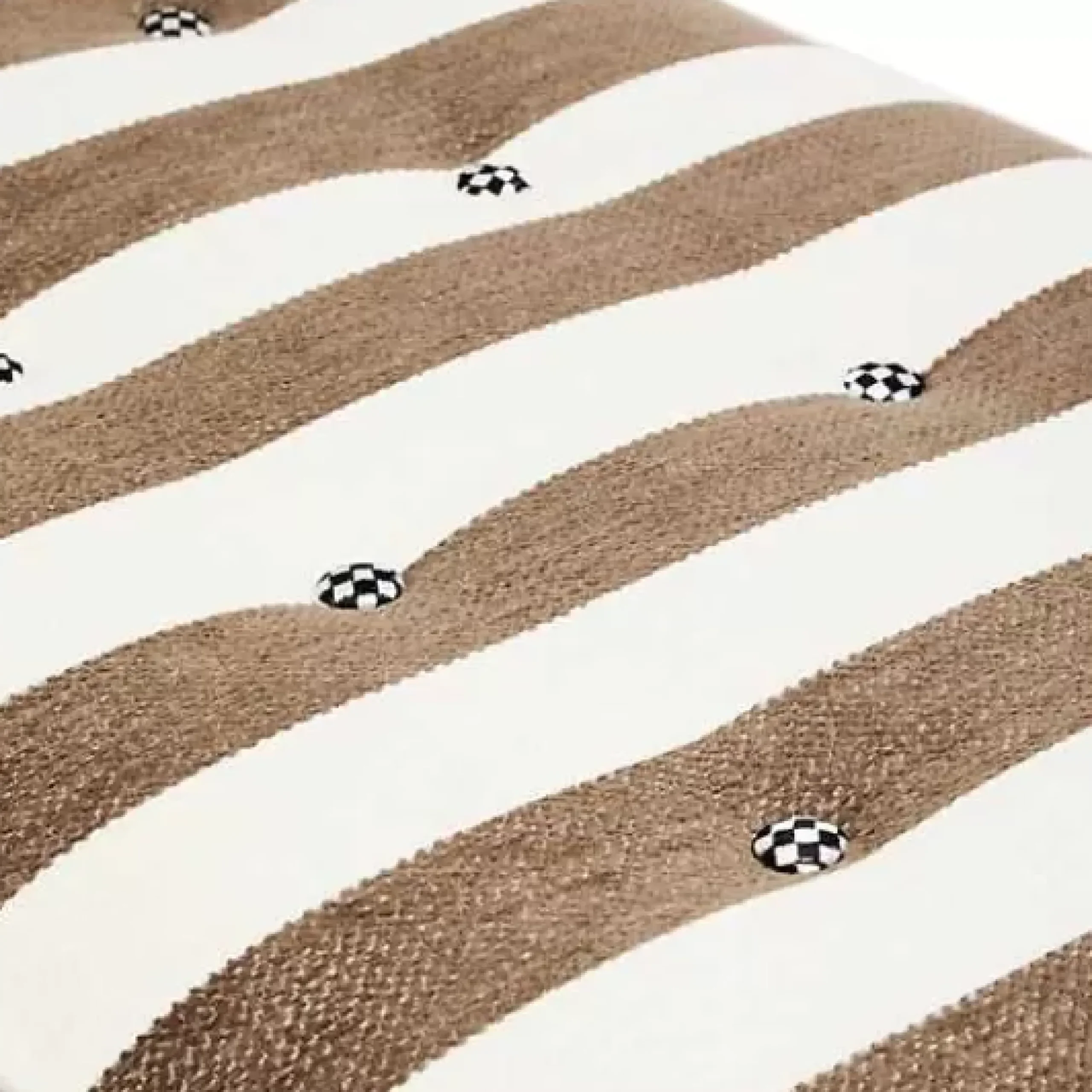 MacKenzie-Childs Marquee Brown Stripe Chenille Upholstered Bench< Bedroom|Living Room