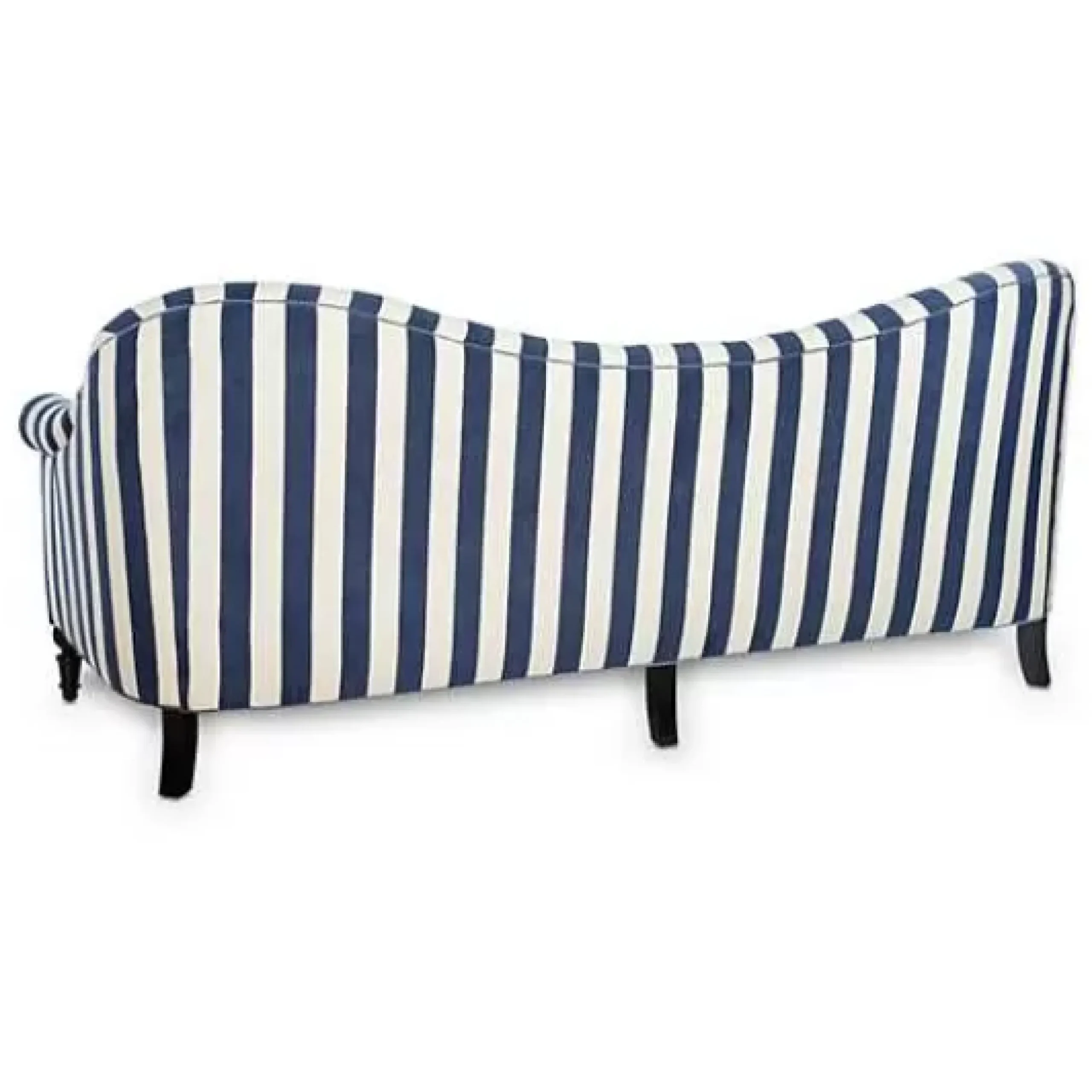 MacKenzie-Childs Marquee Navy Stripe Chenille Sofa< Living Room
