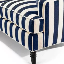 MacKenzie-Childs Marquee Navy Stripe 2-Piece Right Arm Chaise Sectional< Living Room