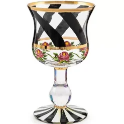 MacKenzie-Childs Maypole Black Wine Glass< Drinkware|Bar Entertaining