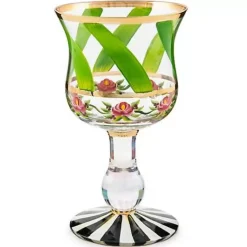 MacKenzie-Childs Maypole Leaf Wine Glass< Drinkware|Bar Entertaining