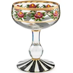 MacKenzie-Childs Maypole Sterling Coupe Glass< Drinkware