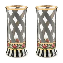 MacKenzie-Childs Maypole Sterling Highball Glass, Set of 2< Holiday|Drinkware