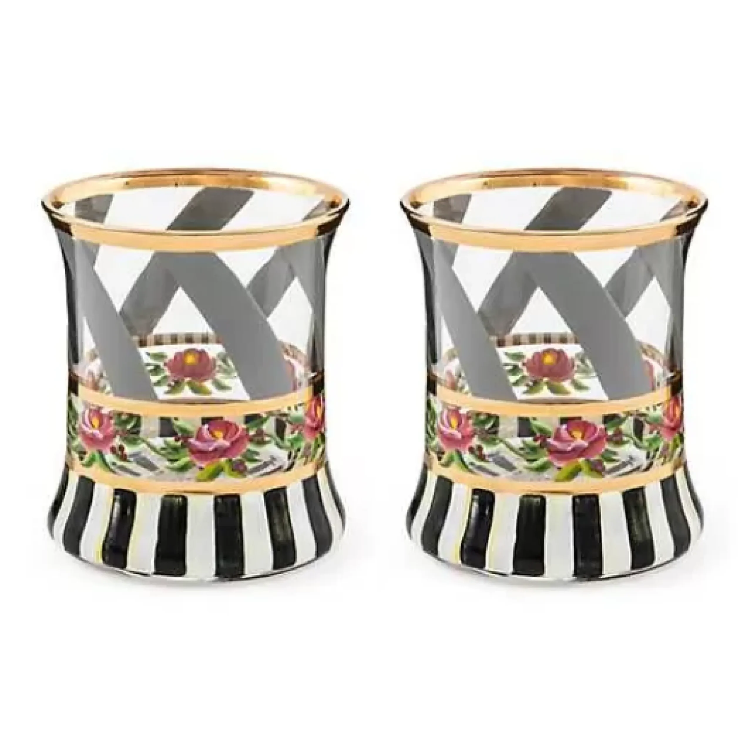 MacKenzie-Childs Maypole Sterling Tumbler Glass, Set of 2< Drinkware