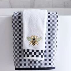MacKenzie-Childs Micro Check Black  White Bath Towel< Bath & Bath Accessories