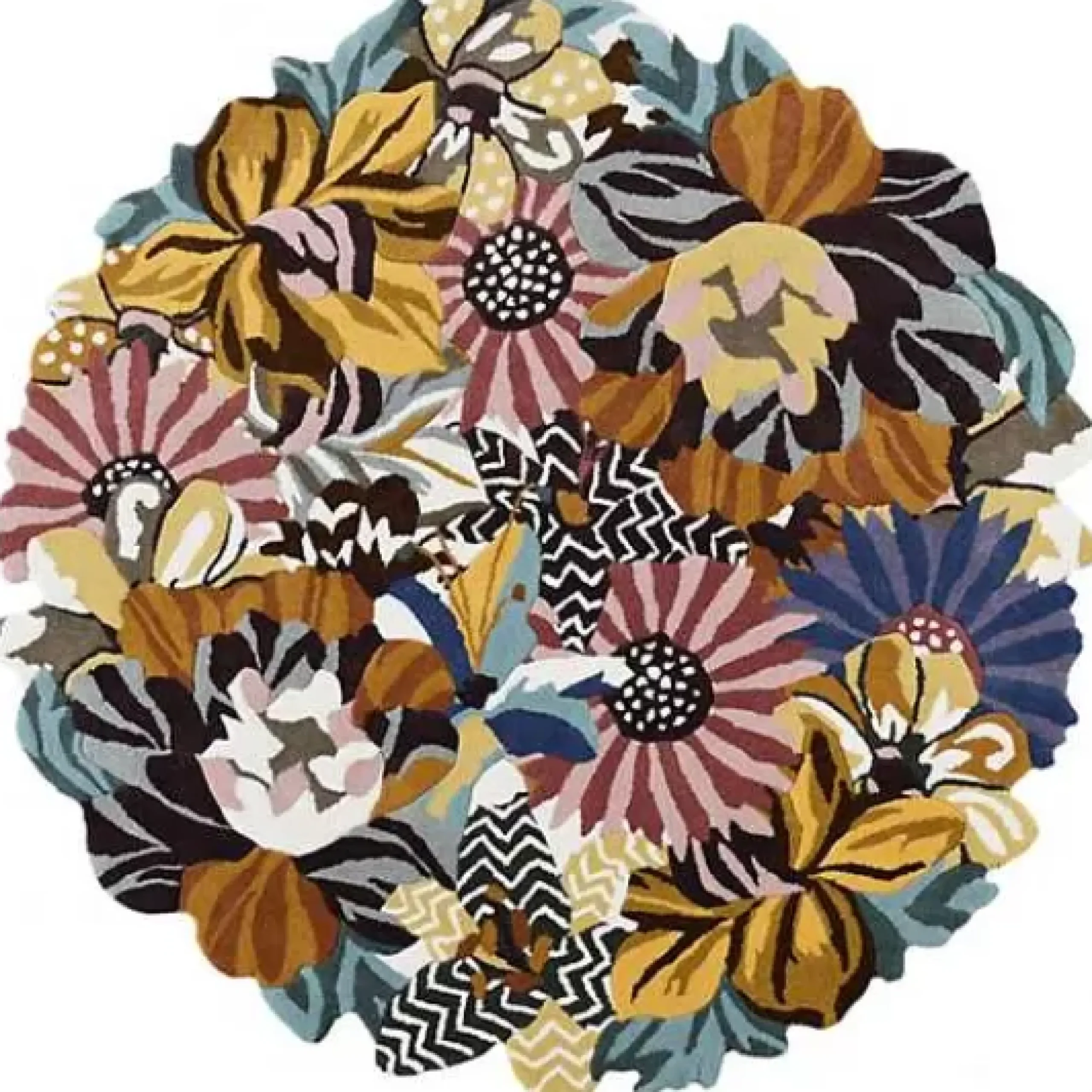 MacKenzie-Childs Milano Floral 6' Round Rug< Rugs