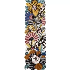 MacKenzie-Childs Milano Floral 2'6 x 8' Runner Rug< Rugs