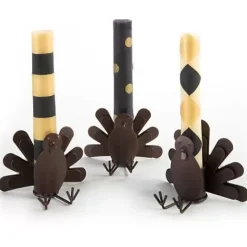 MacKenzie-Childs Mini Black Gold Dinner Candles, Set of 6< The Halloween Shop|Candles & Fragrances