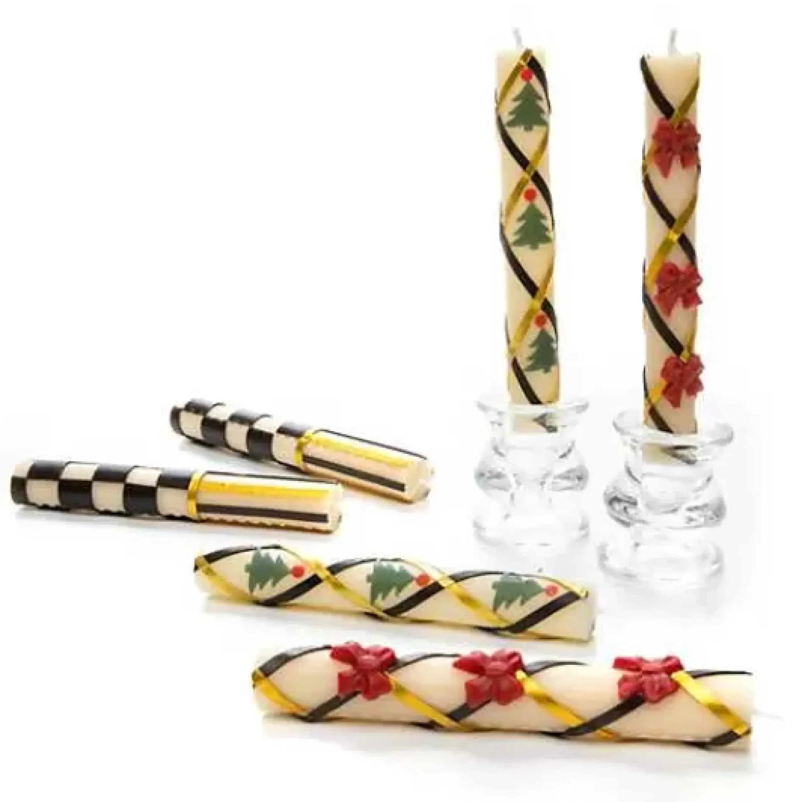MacKenzie-Childs Mini Holiday Dinner Candles, Set of 6< Holiday|Candles & Fragrances