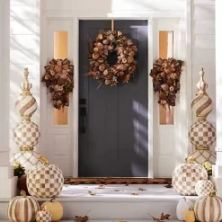 MacKenzie-Childs Mocha Check Outdoor Trophy Topiary< The Fall Shop|Outdoor