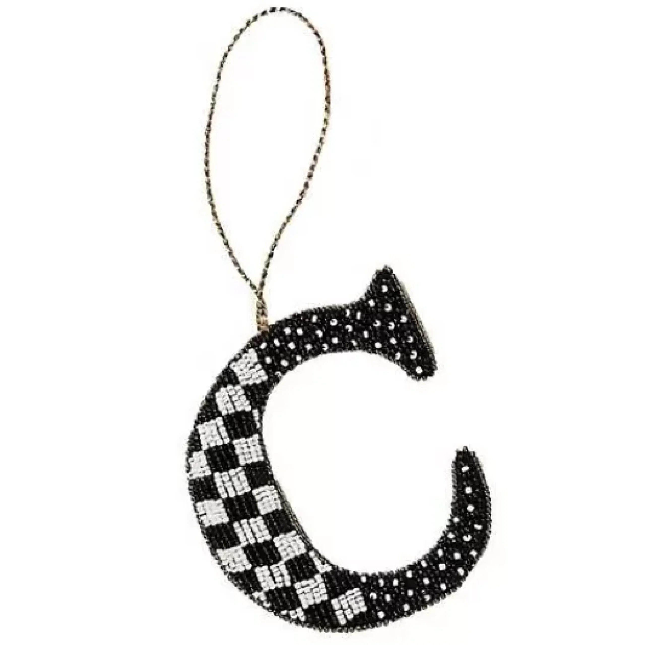 MacKenzie-Childs Monogram Beaded C Ornament< Holiday