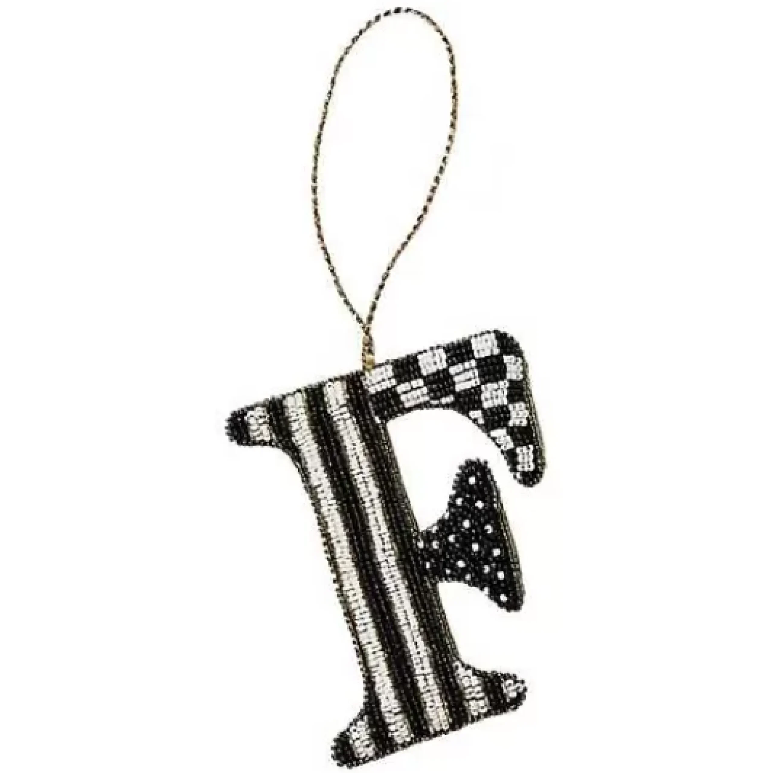 MacKenzie-Childs Monogram Beaded F Ornament< Holiday