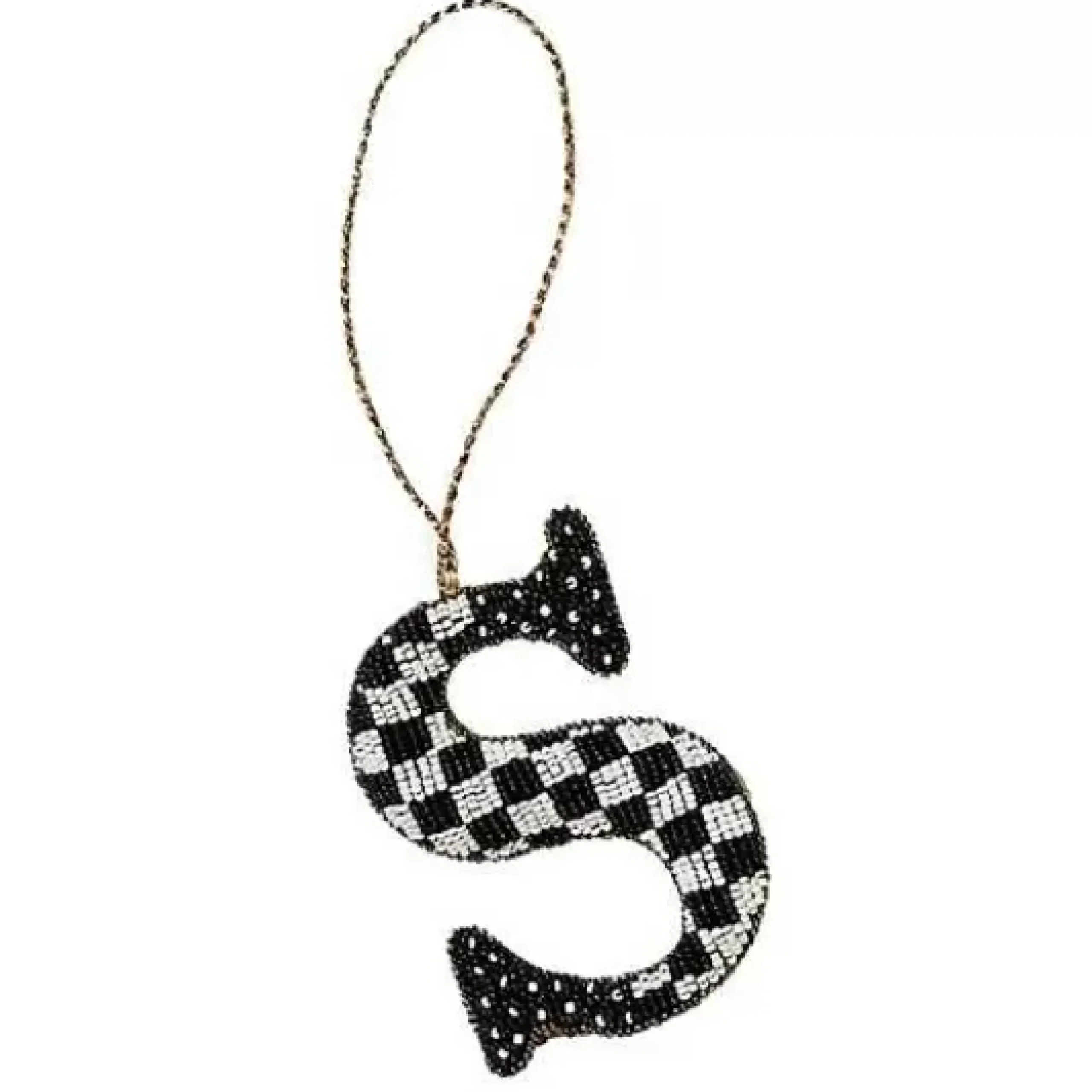 MacKenzie-Childs Monogram Beaded S Ornament< Holiday