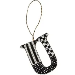 MacKenzie-Childs Monogram Beaded U Ornament< Holiday