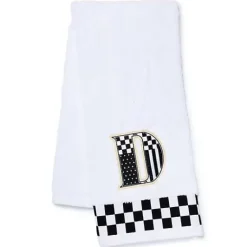 MacKenzie-Childs Monogram D Check Hand Towel< Bath & Bath Accessories