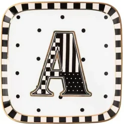 MacKenzie-Childs Monogram Dish - A< Dinnerware & Flatware