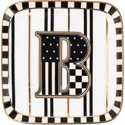 MacKenzie-Childs Monogram Dish - B< Dinnerware & Flatware