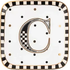 MacKenzie-Childs Monogram Dish - C< Dinnerware & Flatware