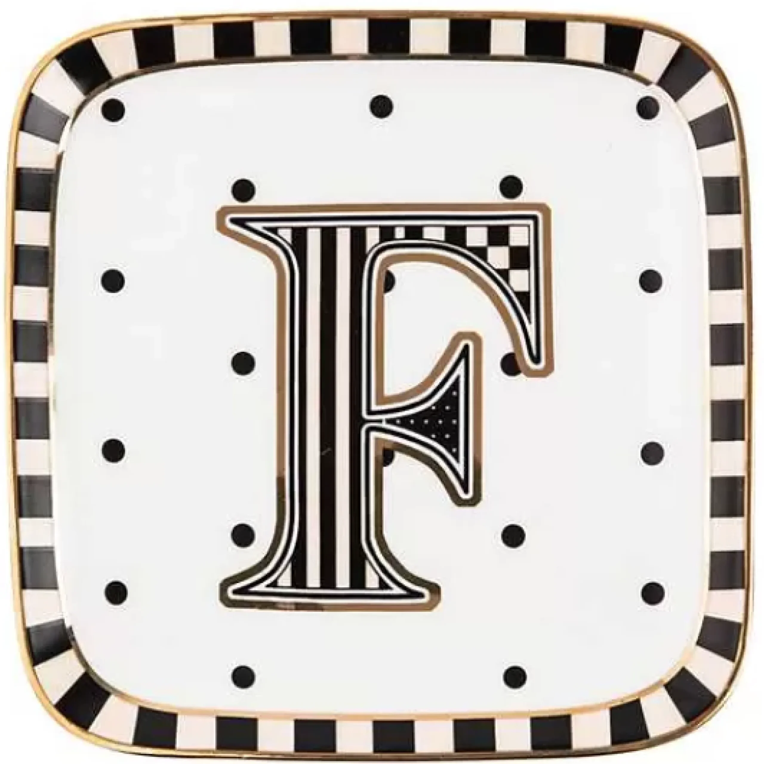 MacKenzie-Childs Monogram Dish - F< Dinnerware & Flatware