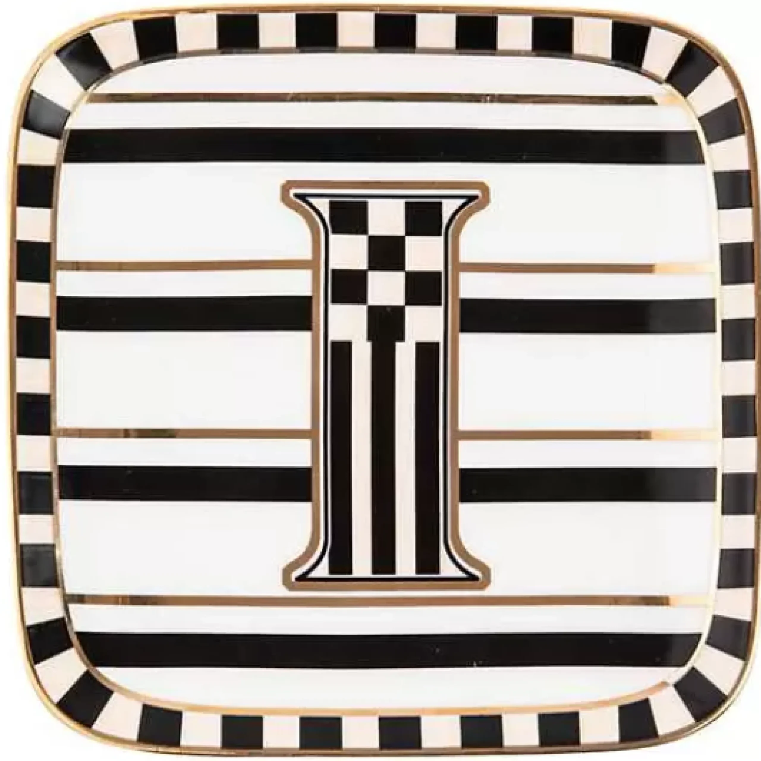 MacKenzie-Childs Monogram Dish - I< Dinnerware & Flatware