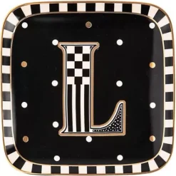 MacKenzie-Childs Monogram Dish - L< Dinnerware & Flatware