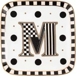 MacKenzie-Childs Monogram Dish - M< Dinnerware & Flatware