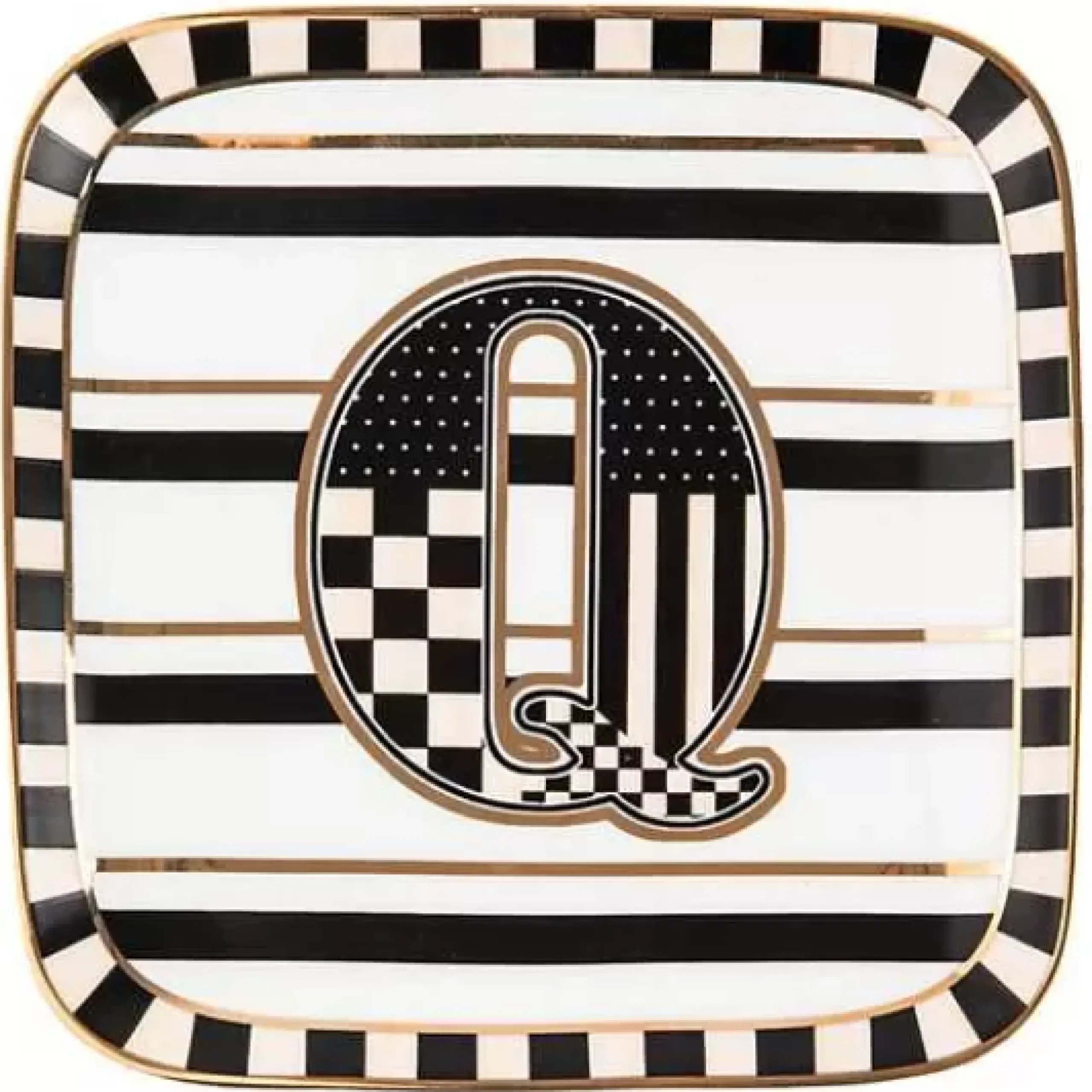 MacKenzie-Childs Monogram Dish - Q< Dinnerware & Flatware