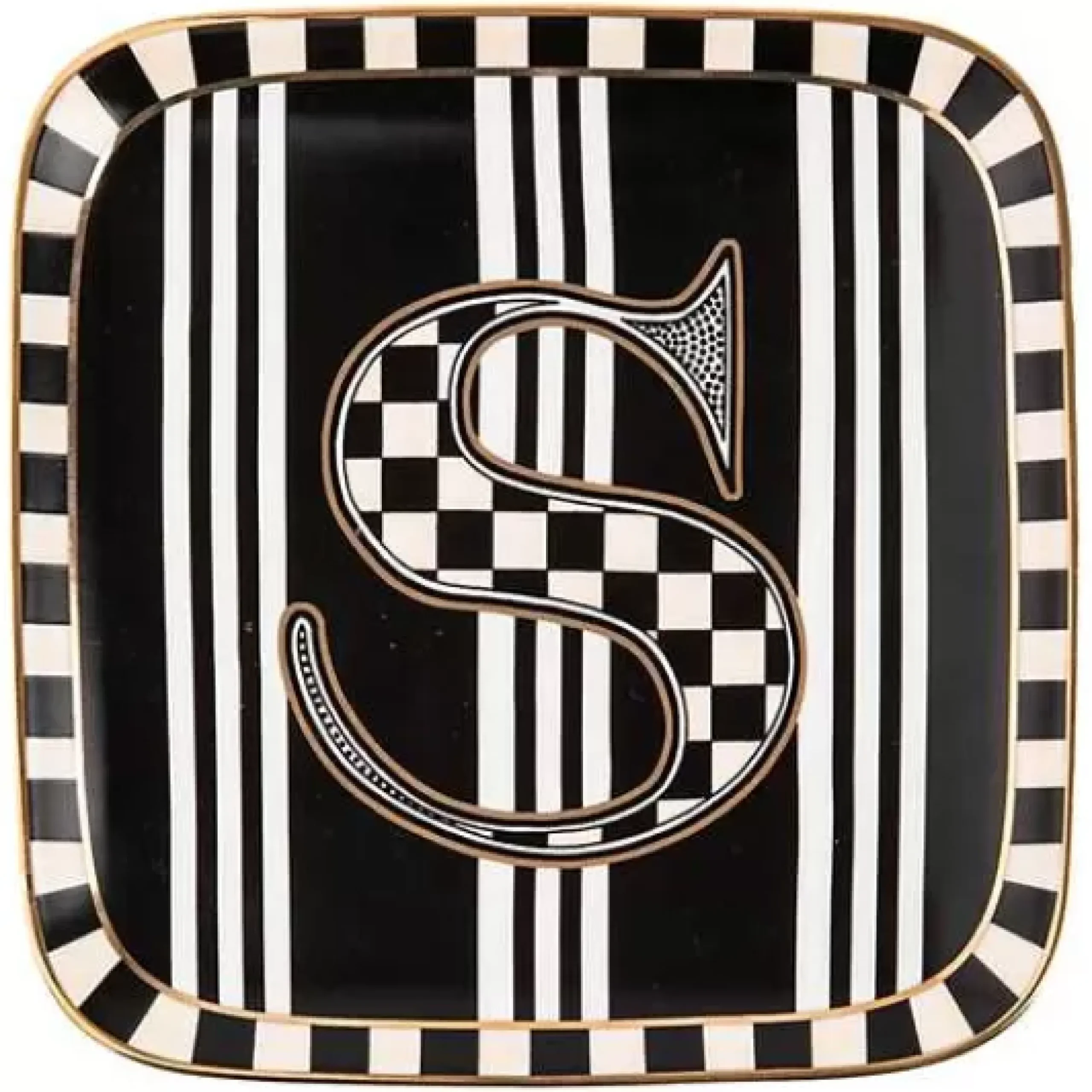 MacKenzie-Childs Monogram Dish - S< Dinnerware & Flatware