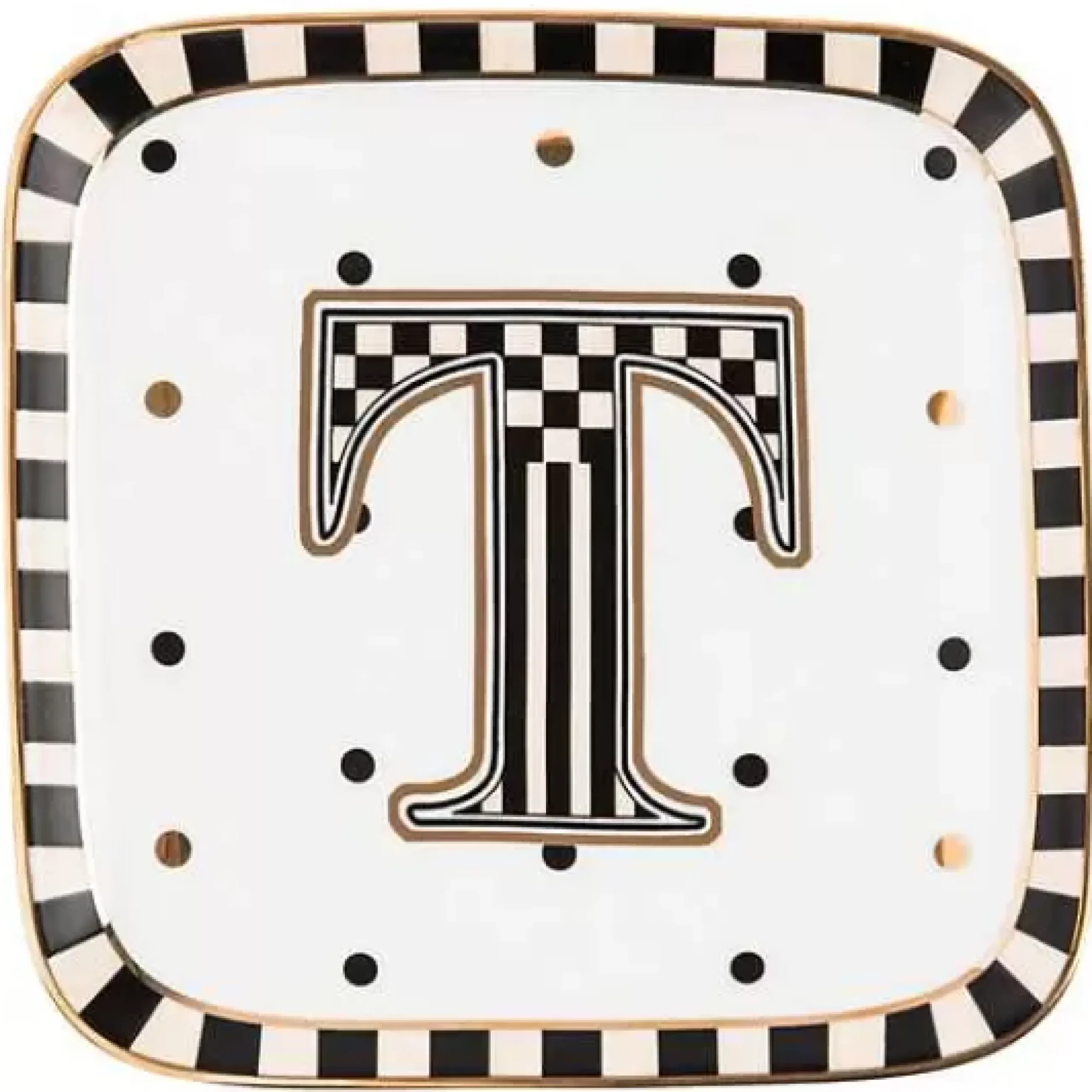 MacKenzie-Childs Monogram Dish - T< Dinnerware & Flatware