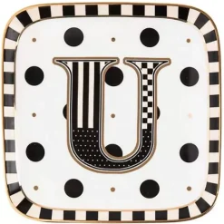 MacKenzie-Childs Monogram Dish - U< Dinnerware & Flatware
