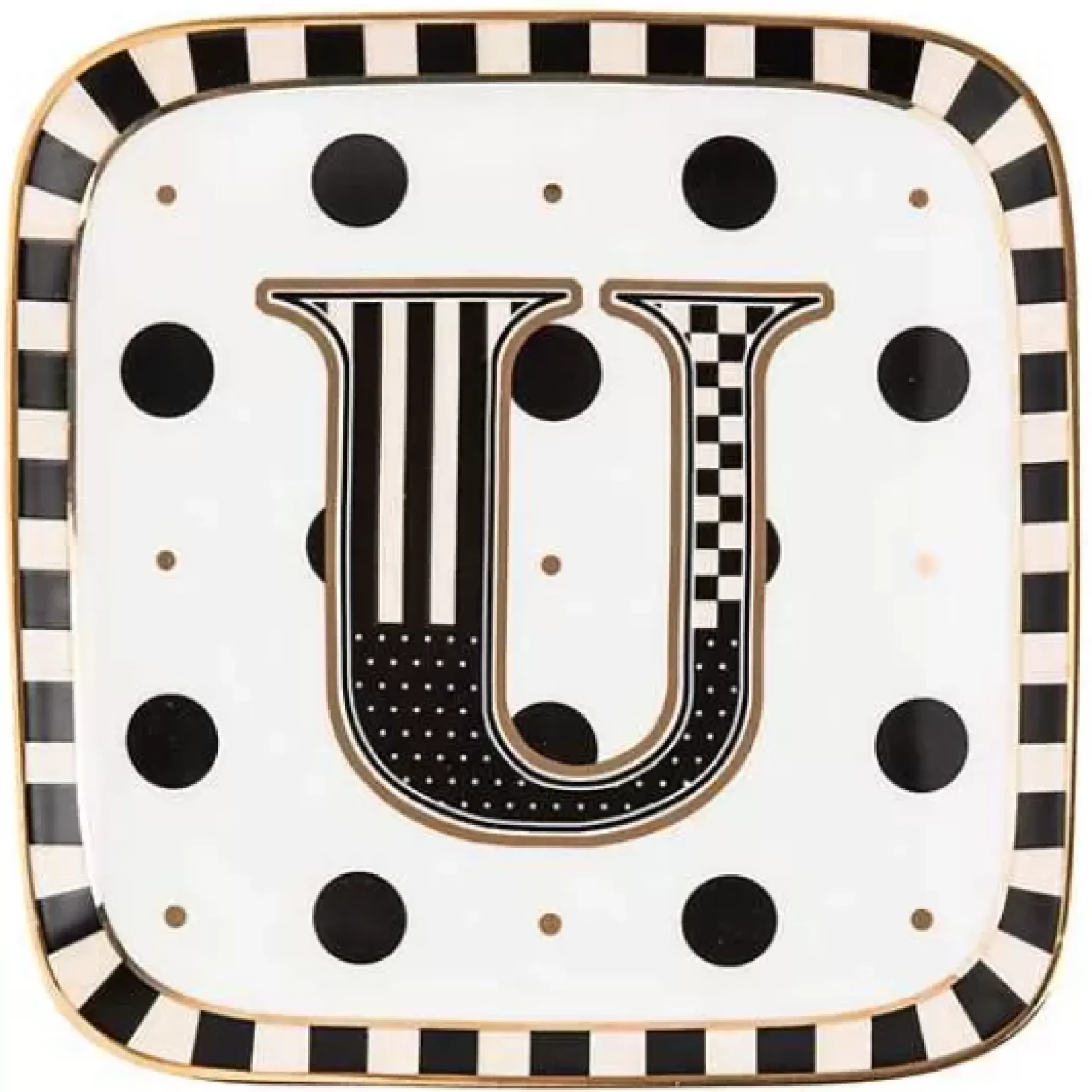 MacKenzie-Childs Monogram Dish - U< Dinnerware & Flatware