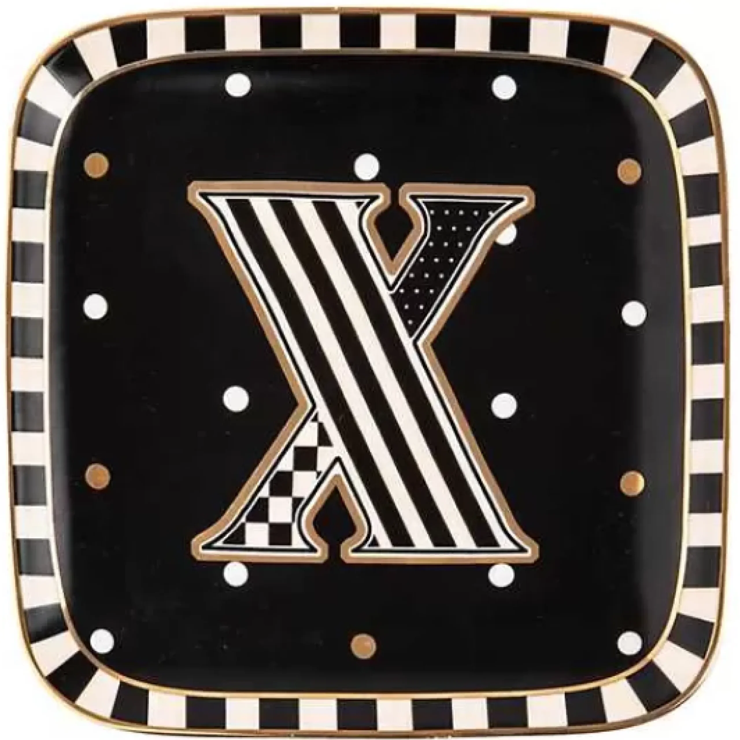 MacKenzie-Childs Monogram Dish - X< Dinnerware & Flatware