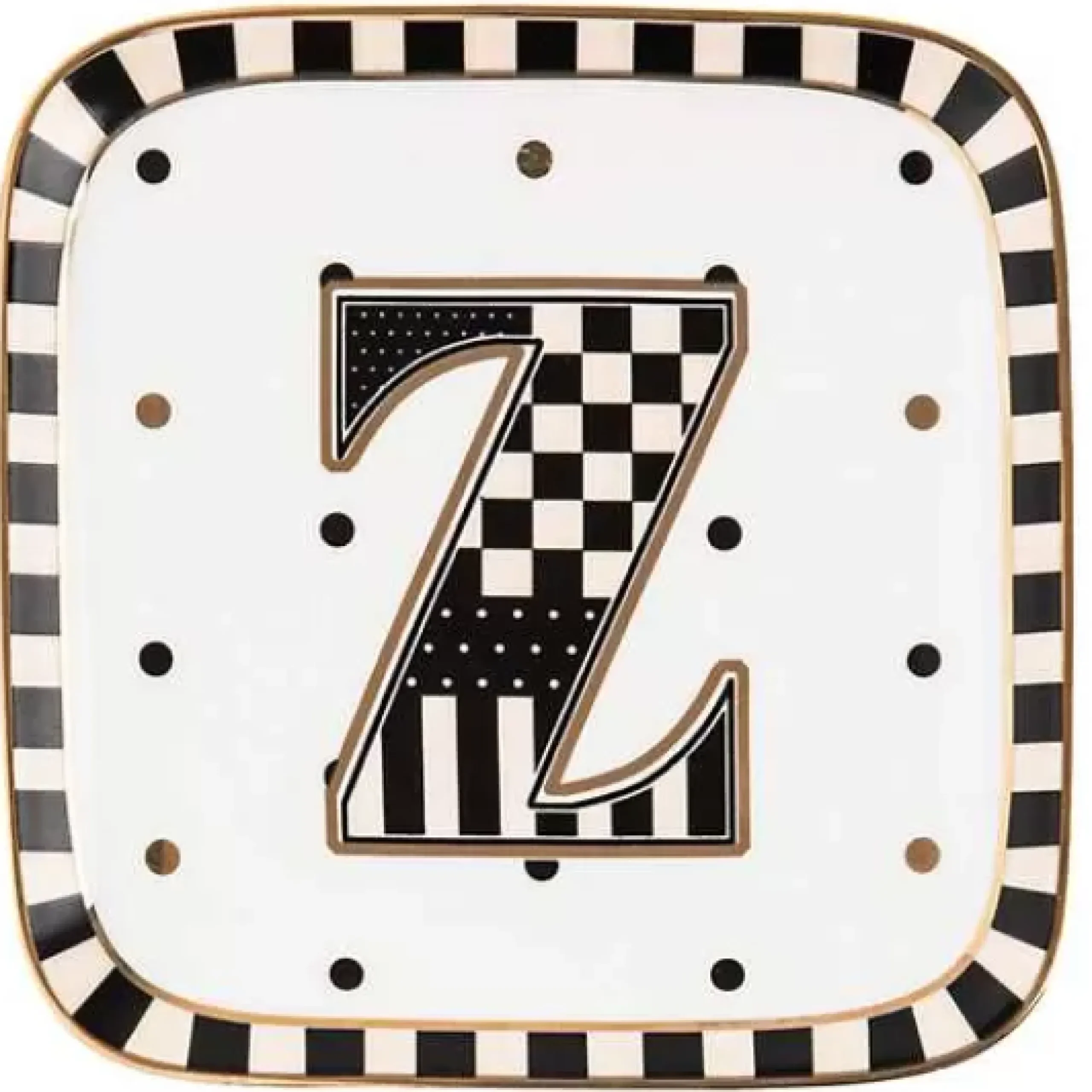 MacKenzie-Childs Monogram Dish - Z< Dinnerware & Flatware