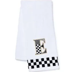 MacKenzie-Childs Monogram E Check Hand Towel< Bath & Bath Accessories