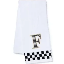 MacKenzie-Childs Monogram F Check Hand Towel< Bath & Bath Accessories