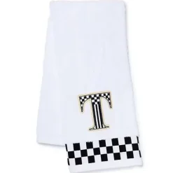 MacKenzie-Childs Monogram T Check Hand Towel< Bath & Bath Accessories