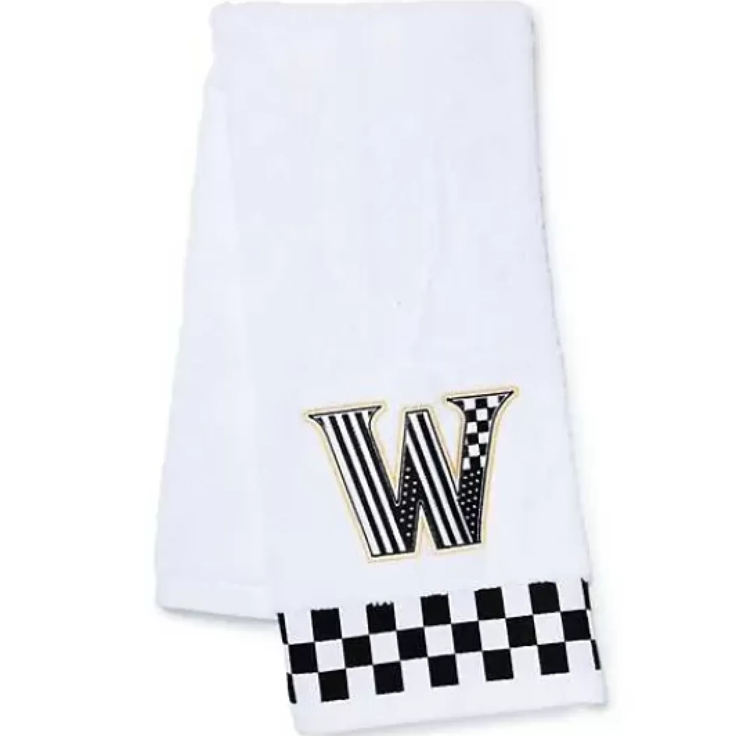 MacKenzie-Childs Monogram W Check Hand Towel< Bath & Bath Accessories