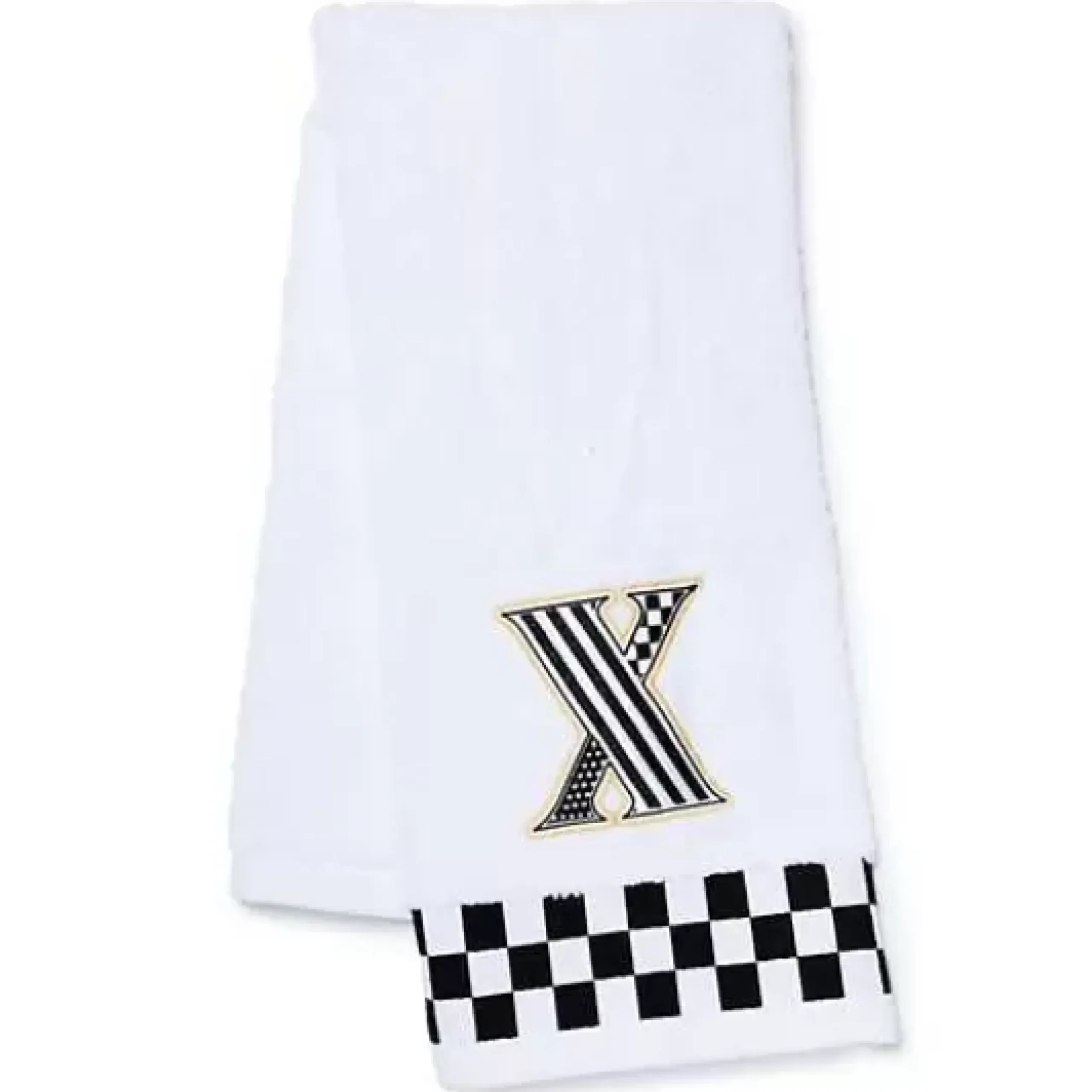 MacKenzie-Childs Monogram X Check Hand Towel< Bath & Bath Accessories