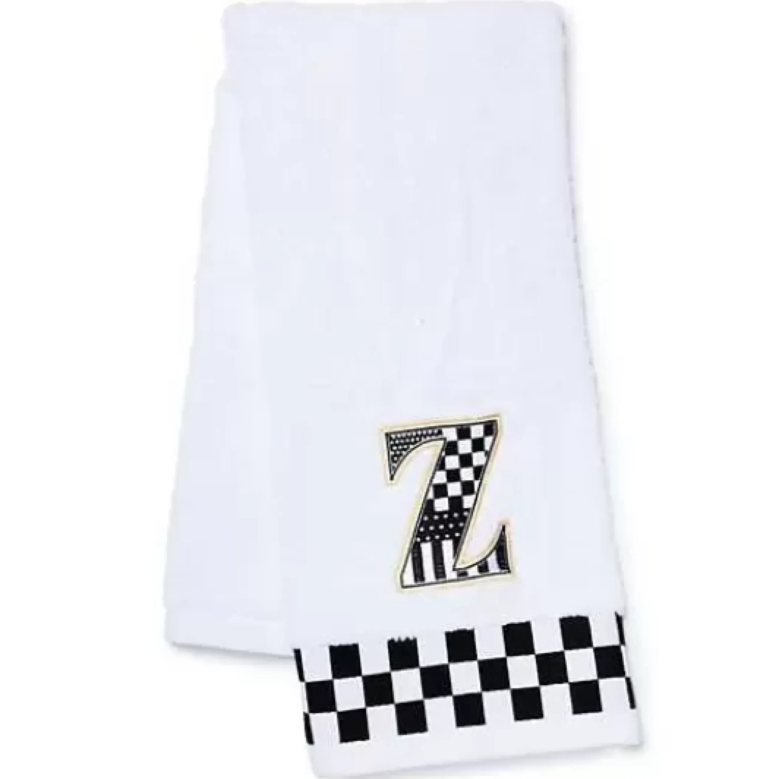 MacKenzie-Childs Monogram Z Check Hand Towel< Bath & Bath Accessories